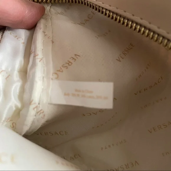 VERSACE Parfums Beige Makeup Cosmetics Bag - Picture 14 of 14